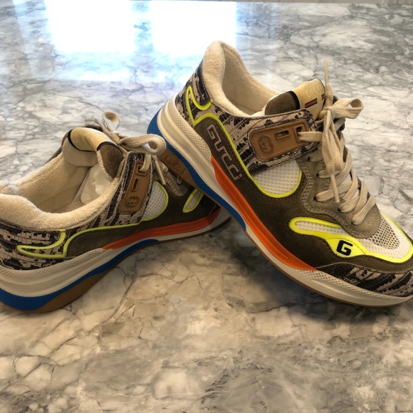 NWT Gucci Ultrapace Leather and Suede Sneaker - Picture 9 of 10